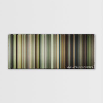 The Highwaymen color palette canvas print: thousands of thin vertical stripes of color