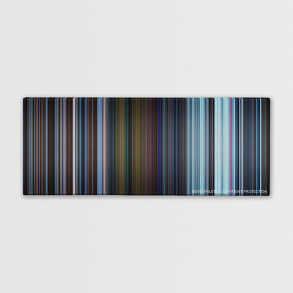 Charlie and the Chocolate Factory color palette canvas print: thousands of thin vertical stripes of color
