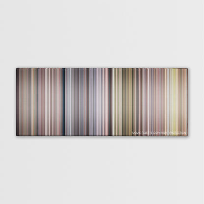 Children of Heaven color palette canvas print: thousands of thin vertical stripes of color