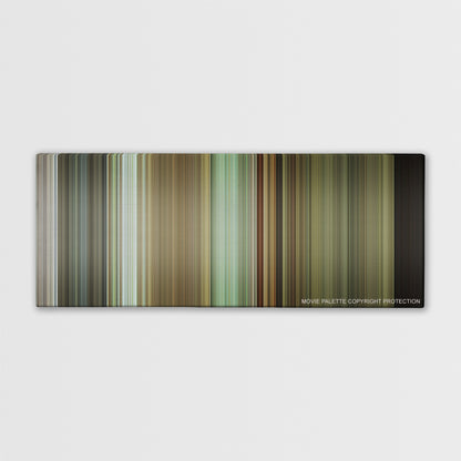 Before Midnight color palette canvas print: thousands of thin vertical stripes of color