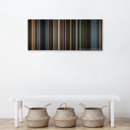 Thor: The Dark World color palette canvas above a white bench with three woven baskets