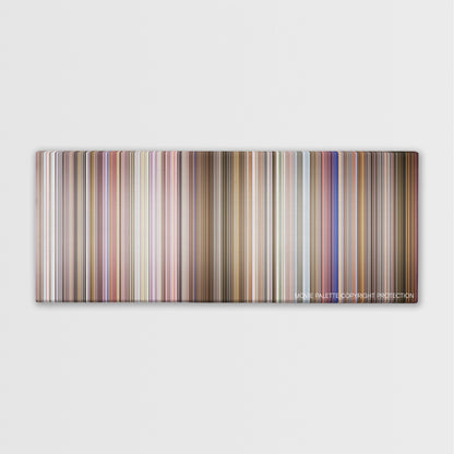 Hera Pheri color palette canvas print: thousands of thin vertical stripes of color