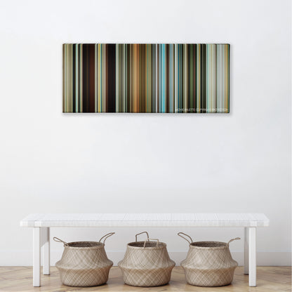 Mechanic: Resurrection color palette canvas above a white bench with three woven baskets