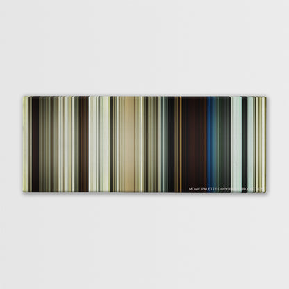 1917 movie barcode canvas print, the whole film as stripes of color