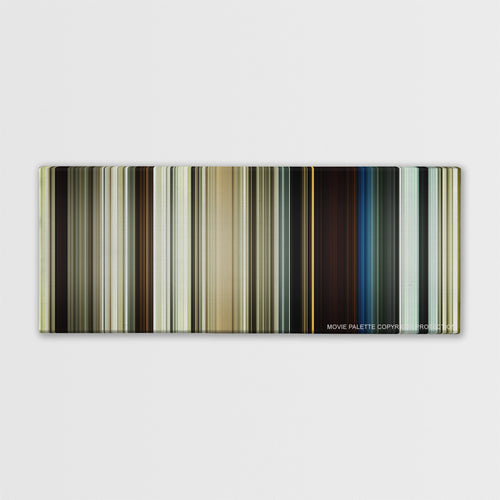 1917 movie barcode canvas print, the whole film as stripes of color