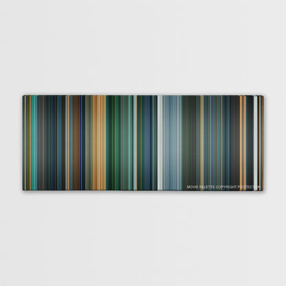 Deadpool 2 color palette canvas print: thousands of thin vertical stripes of color