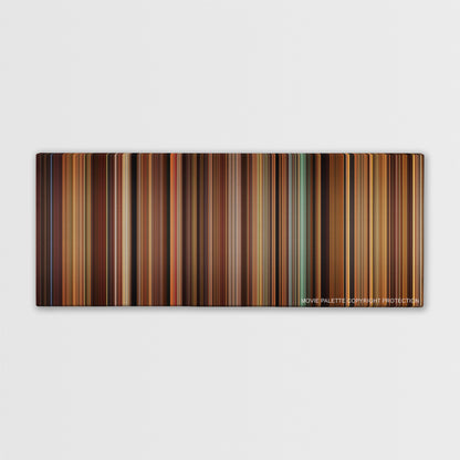 Once Upon a Time in Mexico color palette canvas print: thousands of thin vertical stripes of color