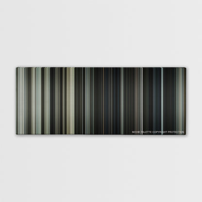 Letters from Iwo Jima color palette canvas print: thousands of thin vertical stripes of color