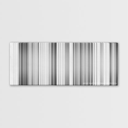 Nights of Cabiria color palette canvas print: thousands of thin vertical stripes of color