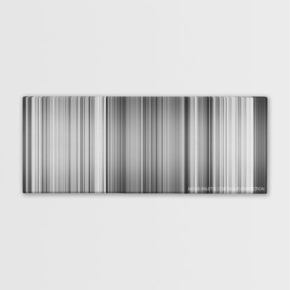 Sherlock Jr. color palette canvas print: thousands of thin vertical stripes of color