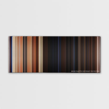 Army of Darkness color palette canvas print: thousands of thin vertical stripes of color