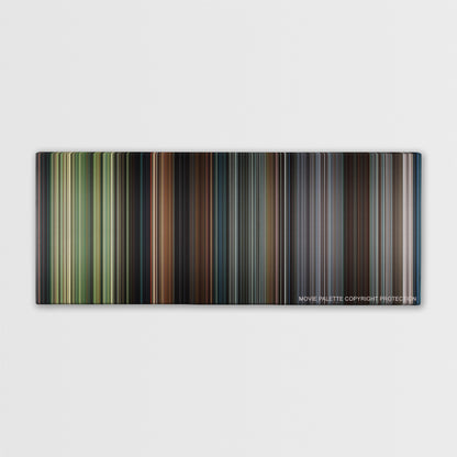 Steve Jobs color palette canvas print: thousands of thin vertical stripes of color