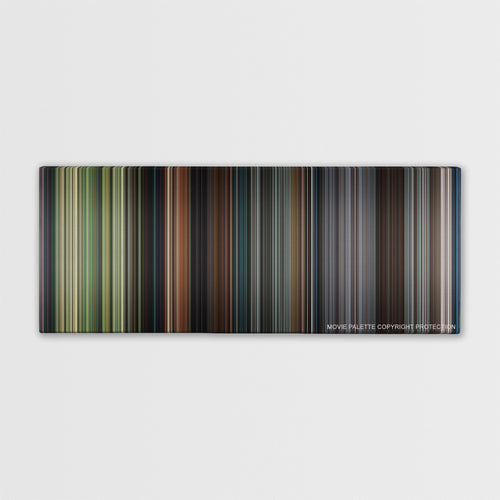 Steve Jobs color palette canvas print: thousands of thin vertical stripes of color