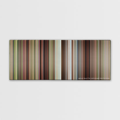 Caddyshack color palette canvas print: thousands of thin vertical stripes of color