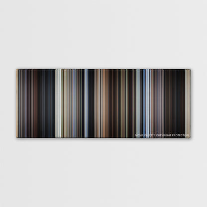 Cast Away color palette canvas print: thousands of thin vertical stripes of color