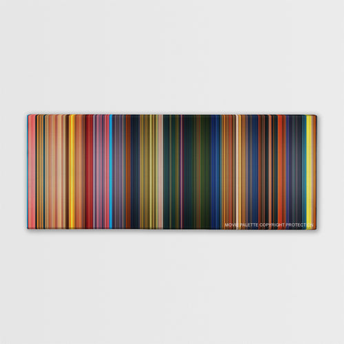 The Princess and the Frog color palette canvas print: thousands of thin vertical stripes of color