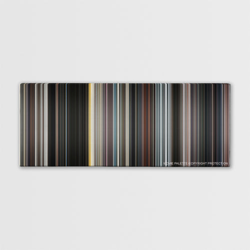 Iron Man color palette canvas print: thousands of thin vertical stripes of color