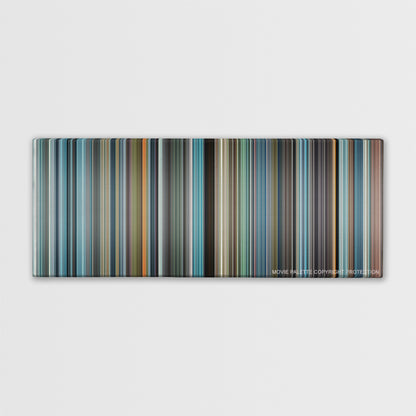 The Secret Life of Walter Mitty color palette canvas print: thousands of thin vertical stripes of color