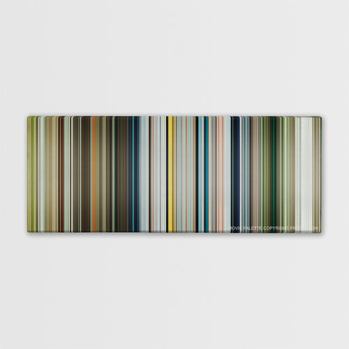 Life of Pi color palette canvas print: thousands of thin vertical stripes of color