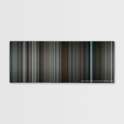 The Ghost Writer color palette canvas print: thousands of thin vertical stripes of color