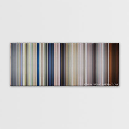 Full Metal Jacket color palette canvas print: thousands of thin vertical stripes of color