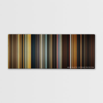 Apocalypse Now color palette canvas print: thousands of thin vertical stripes of color