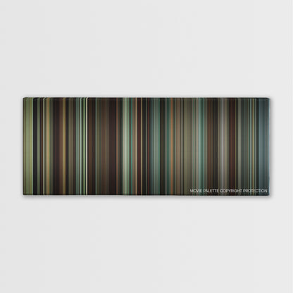 Synecdoche, New York color palette canvas print: thousands of thin vertical stripes of color