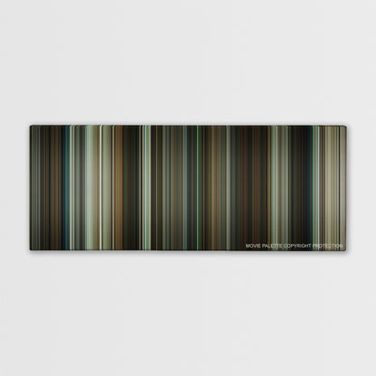 Michael Clayton color palette canvas print: thousands of thin vertical stripes of color
