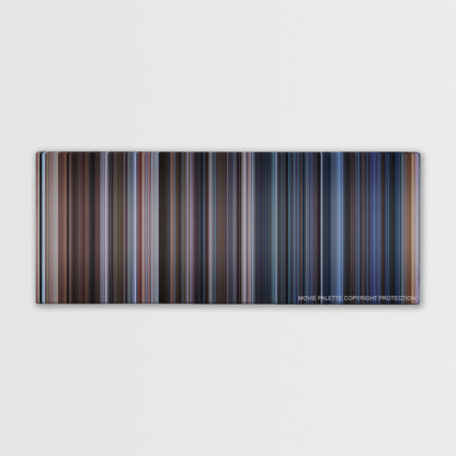The Perfect Storm color palette canvas print: thousands of thin vertical stripes of color