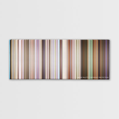 Raatchasan color palette canvas print: thousands of thin vertical stripes of color