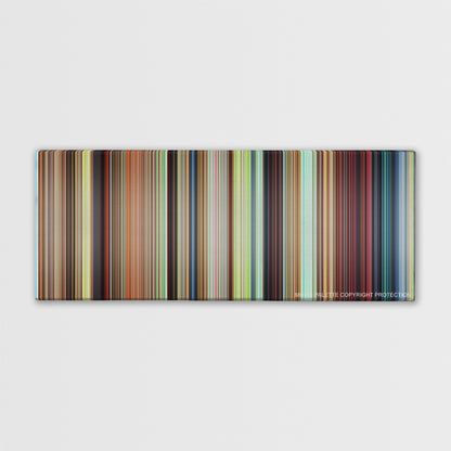 Howl's Moving Castle color palette canvas print: thousands of thin vertical stripes of color