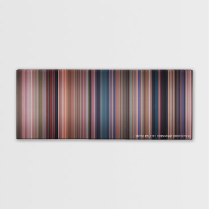 Heathers color palette canvas print: thousands of thin vertical stripes of color
