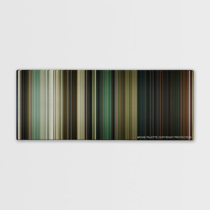 Terminator: Dark Fate color palette canvas print: thousands of thin vertical stripes of color