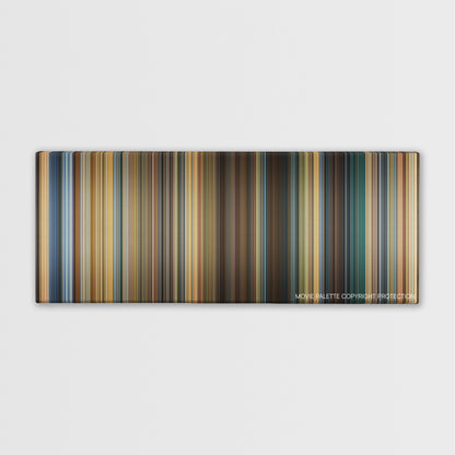 A Good Year color palette canvas print: thousands of thin vertical stripes of color