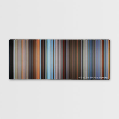 Final Destination 2 color palette canvas print: thousands of thin vertical stripes of color