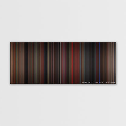 In the Mood for Love color palette canvas print: thousands of thin vertical stripes of color