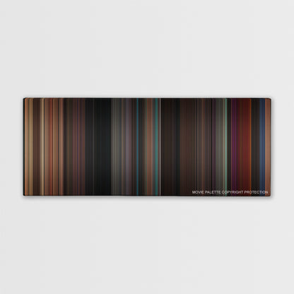 Date Night color palette canvas print: thousands of thin vertical stripes of color