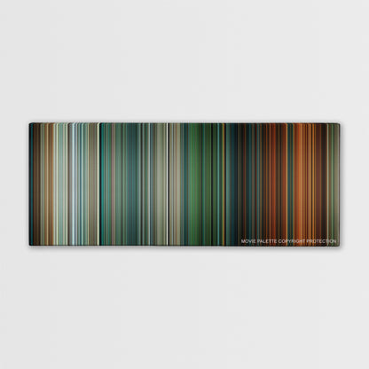 Deepwater Horizon color palette canvas print: thousands of thin vertical stripes of color