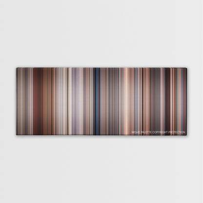 Bull Durham color palette canvas print: thousands of thin vertical stripes of color