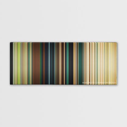Maleficent: Mistress of Evil color palette canvas print: thousands of thin vertical stripes of color