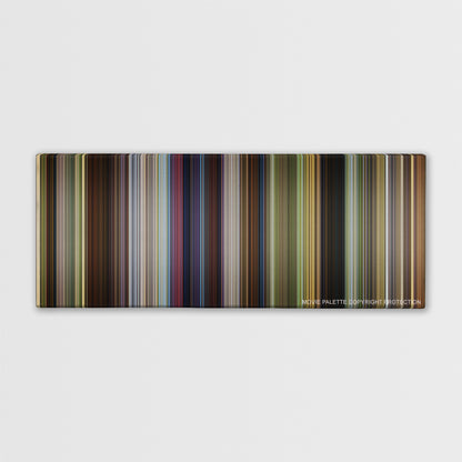 Shrek movie barcode canvas print, the whole film as stripes of color