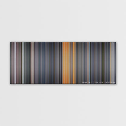 Galaxy Quest color palette canvas print: thousands of thin vertical stripes of color