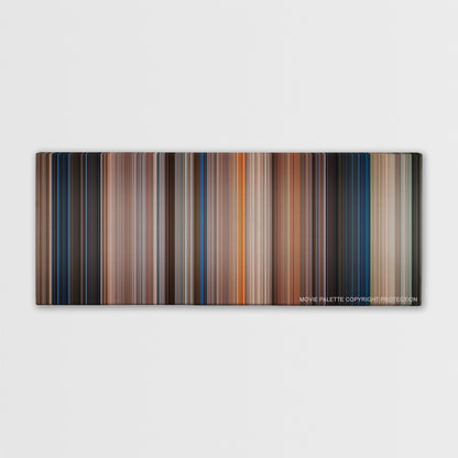 Lethal Weapon 4 color palette canvas print: thousands of thin vertical stripes of color