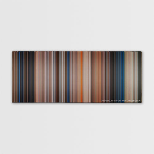 Lethal Weapon 4 color palette canvas print: thousands of thin vertical stripes of color