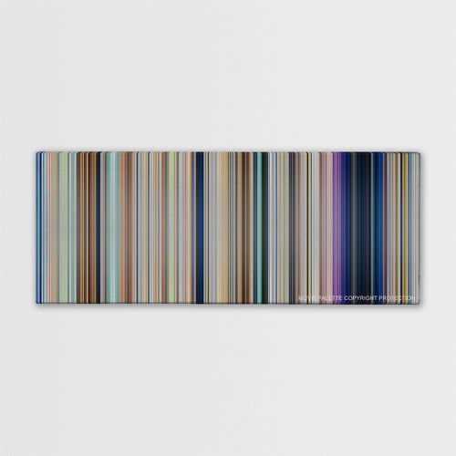 Your Name. color palette canvas print: thousands of thin vertical stripes of color