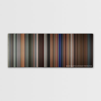 Rush Hour 3 color palette canvas print: thousands of thin vertical stripes of color