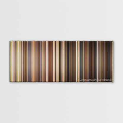 Bewitched color palette canvas print: thousands of thin vertical stripes of color