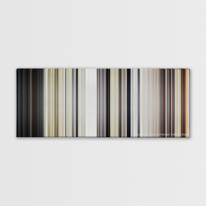 Midsommar color palette canvas print: thousands of thin vertical stripes of color