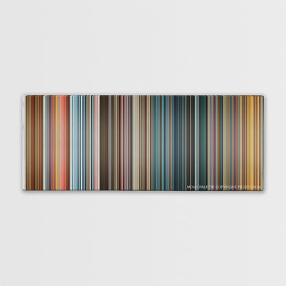Hard Candy movie barcode canvas print, the whole film as stripes of color