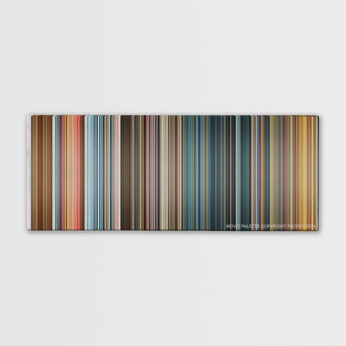 Hard Candy movie barcode canvas print, the whole film as stripes of color